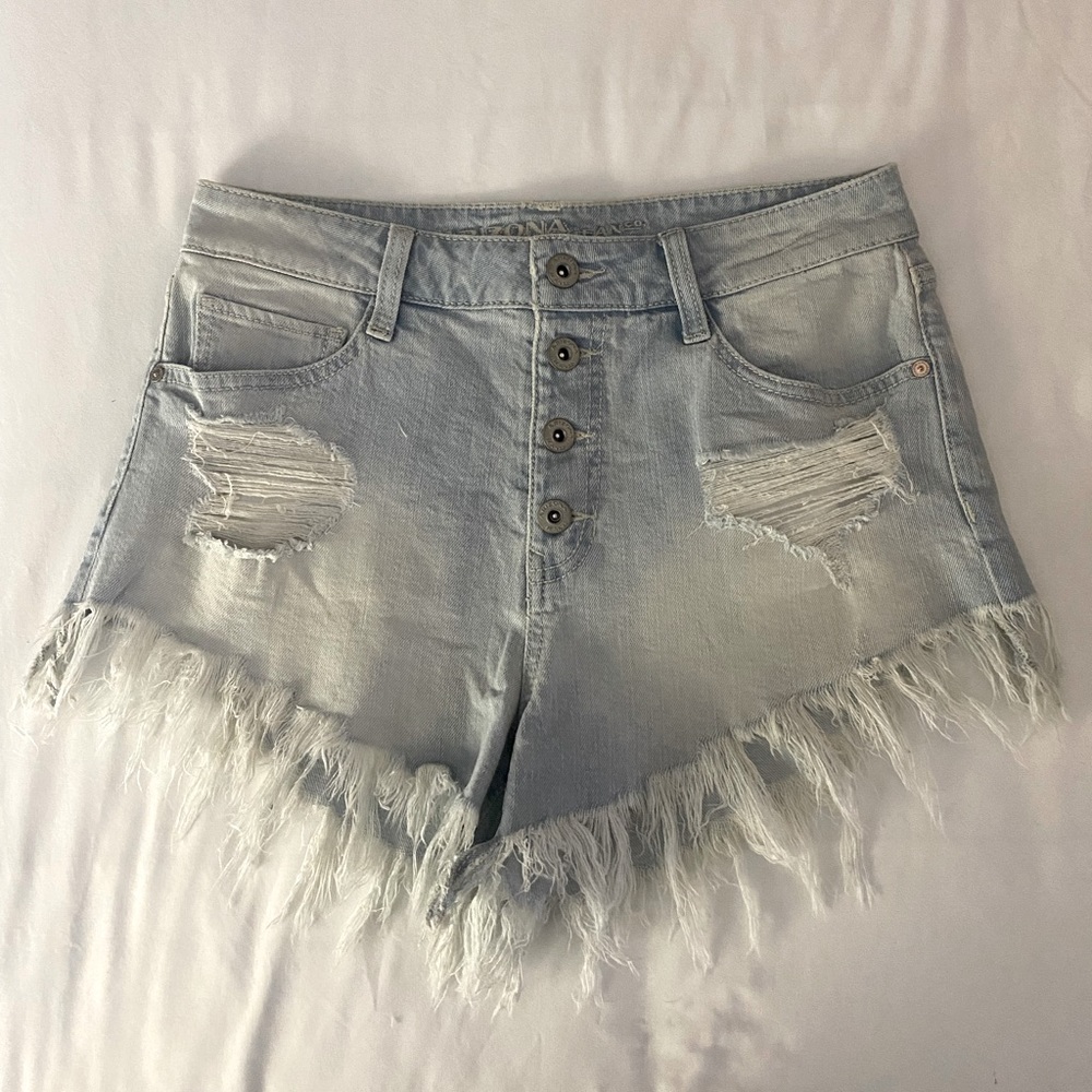 High-Rise Cut Off Jean Shorts